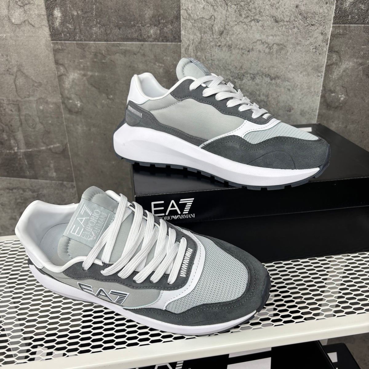 EA7 GREY & WHITE