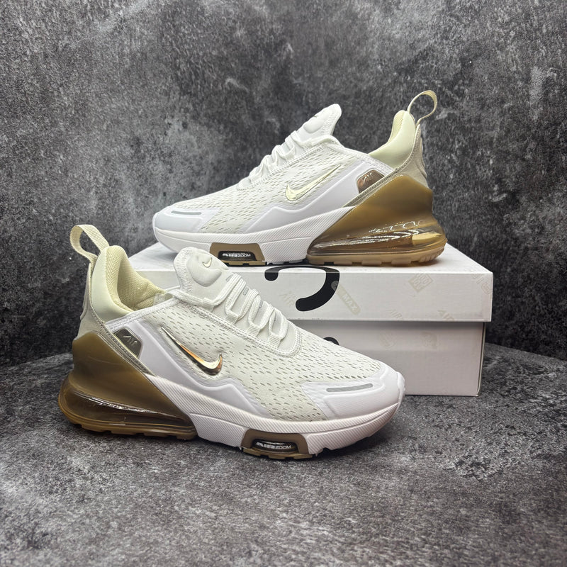 NIKE AIR MAX 270 WHITE & GOLD