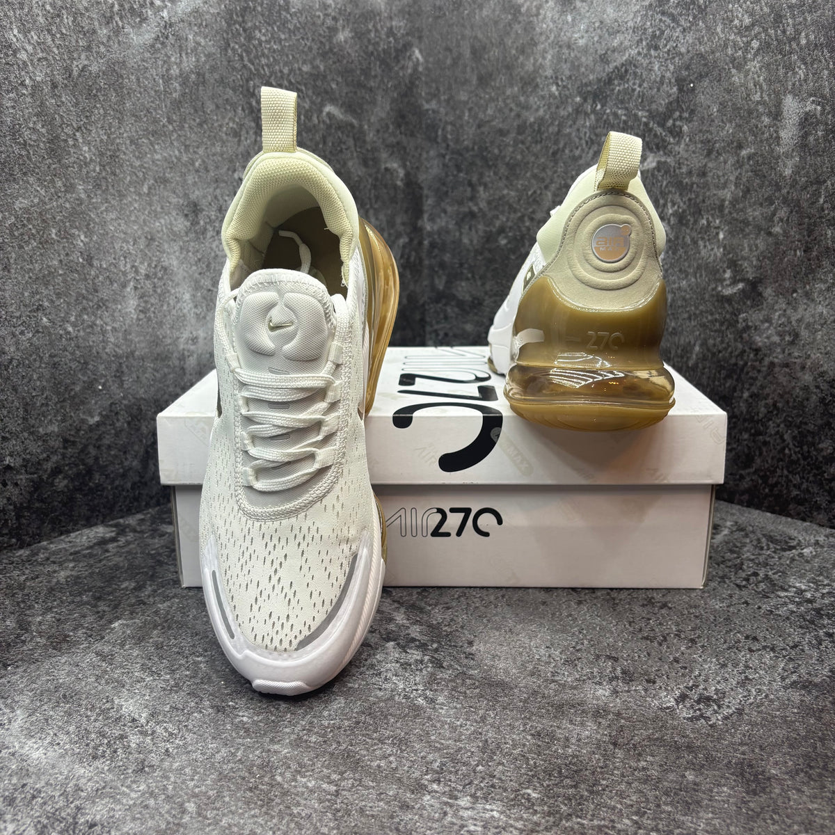 NIKE AIR MAX 270 WHITE & GOLD