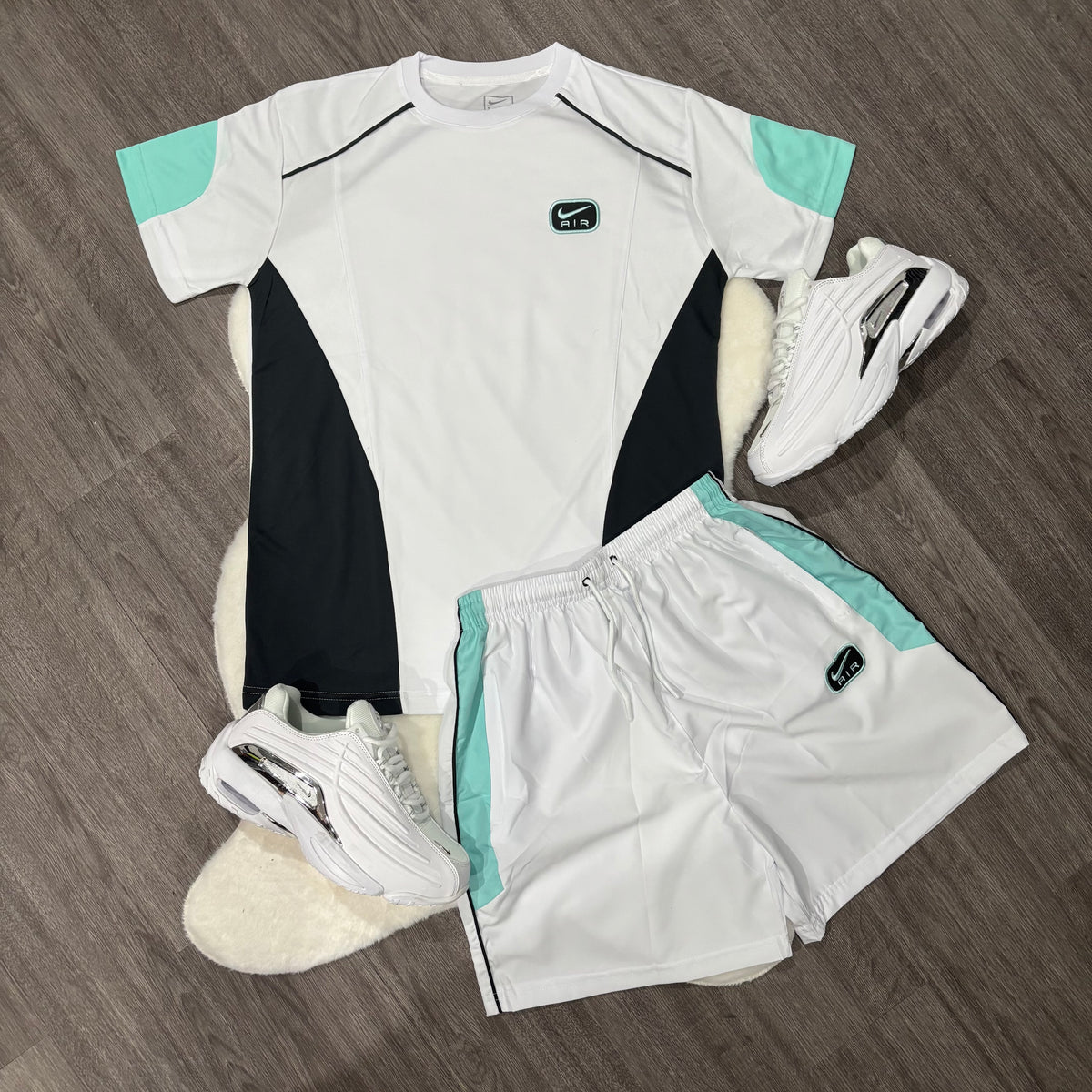 Nike Air White & Tourquase
