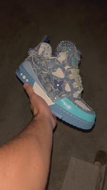 LOUIS VUITTON SKATE SWAROVSKI BLUE & SILVER