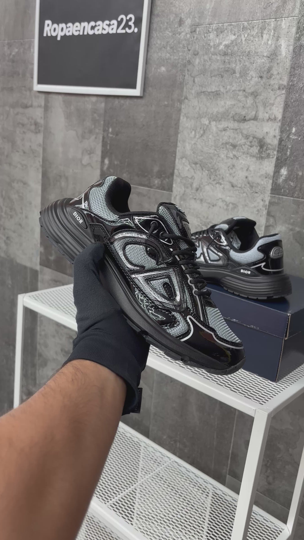 DIOR B30 BLACK & SILVER